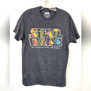 Fifth Sun Men's Heather Gray Star Wars T-Shirt Galaxy Far Far Away Text, sz MD